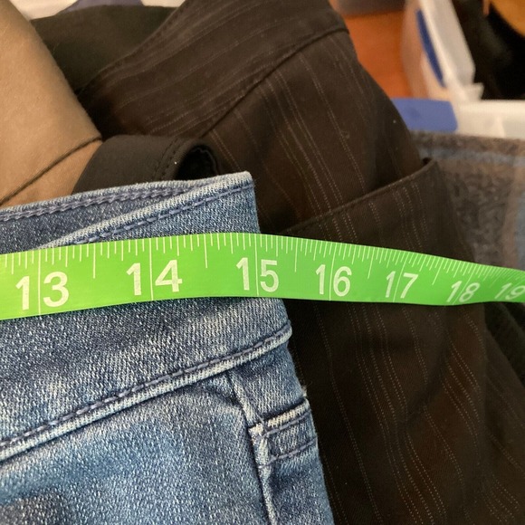 Ann Taylor Jeans Womens Sz 6 Blue Floral Embroidered Ankle Skinny Cotton Stretch - Picture 8 of 11